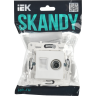 Розетка двойная TV+RJ45 кат.6E IEK SKANDY SK-A15W арктический белый SK-AK20-2-K01