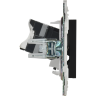 Розетка компьютерная IEK SKANDY RJ45 кат.5E SK-K01Bl черный SK-K10-1-K02