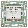 Выключатель 2-клавишный 10А IEK SKANDY SK-V04Bl черный SK-V20-0-10-K02